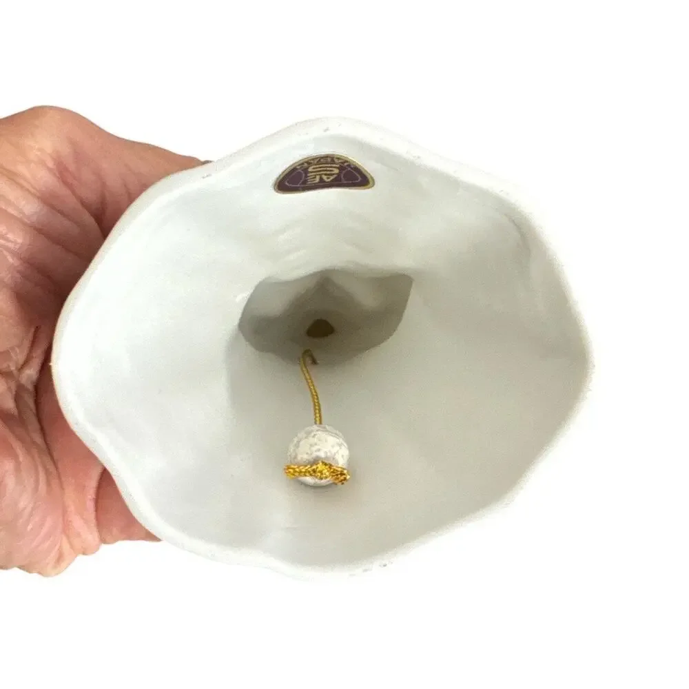 Delicate Bisque Porcelain AES Japan Choir Girl Bell 5”